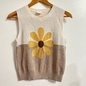 Abercrombie kids Daisy pattern sweater vest Knit Sweater Youth Size 13/14 NWT